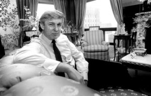 UNITED STATES - JANUARY 29: Donald Trump relaxes in his living room at the Trump Tower. (Photo by Richard Corkery/NY Daily News Archive via Getty Images)