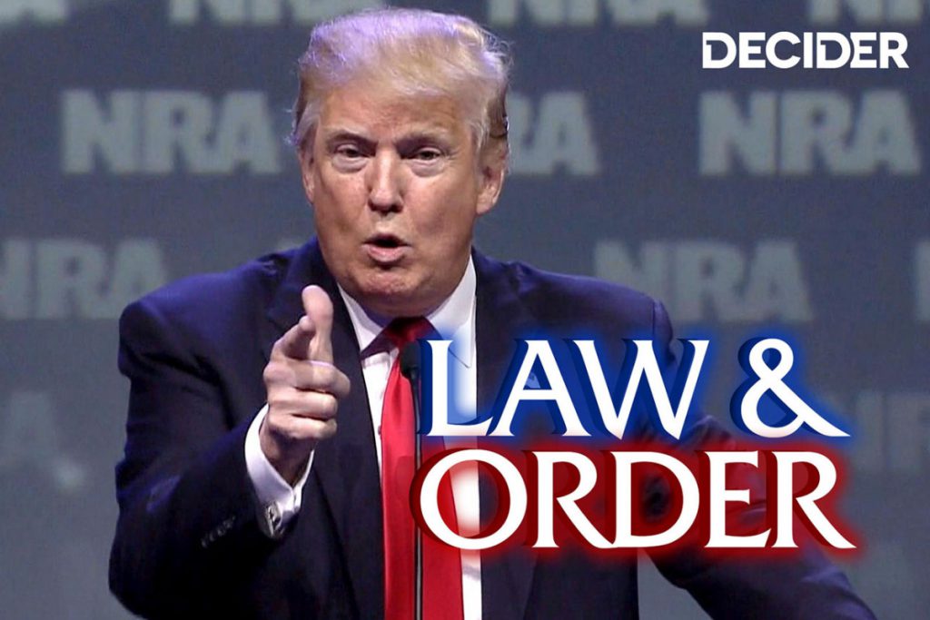 Law & Order DJT Donald J. Trump Political Campaign Communication