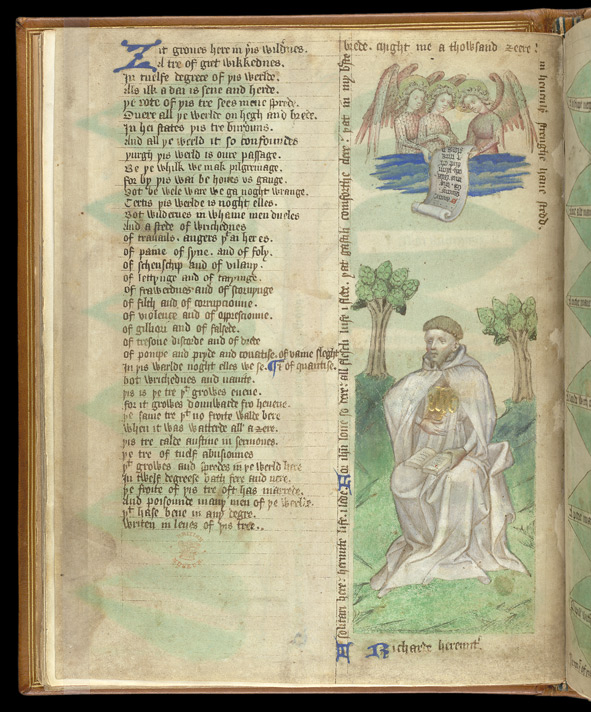 Richard Rolle, from a British Library manuscript of the Desert of Religion