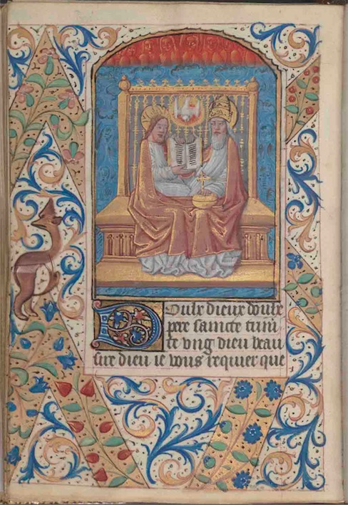 Boston College, John J. Burns Library. Connolly Book of Hours : MS.1986.097, fol.148v. The Trinity (Seven Requests to Our Lord) 