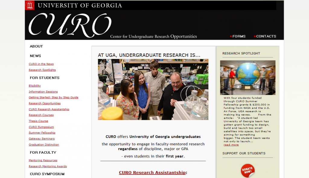 CURO homepage. Screenshot taken 4 October 2016.