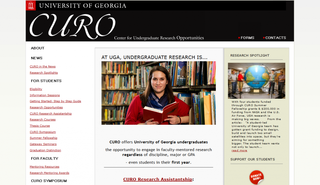 CURO homepage. Screenshot taken 4 October 2016.