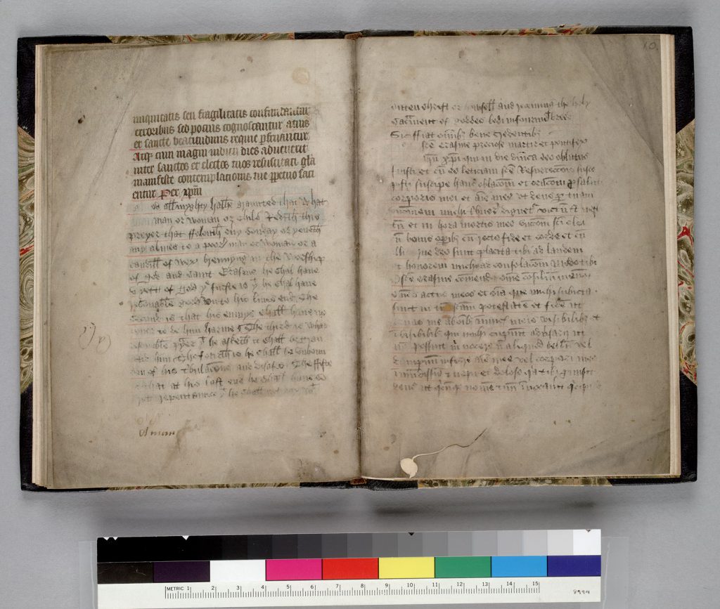 Huntington library MS 1159, fols. 9v-10r