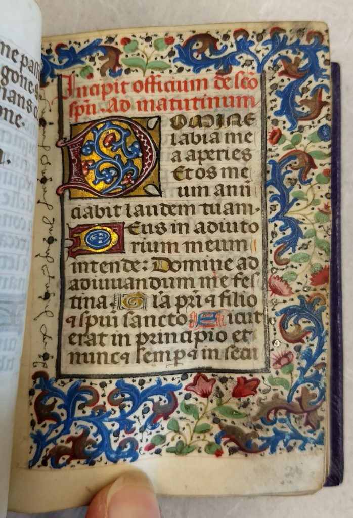 Opening prayers from the tiny Book of Hours
