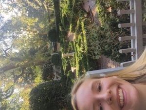 Katherine Mohr at the UGA Founders Garden