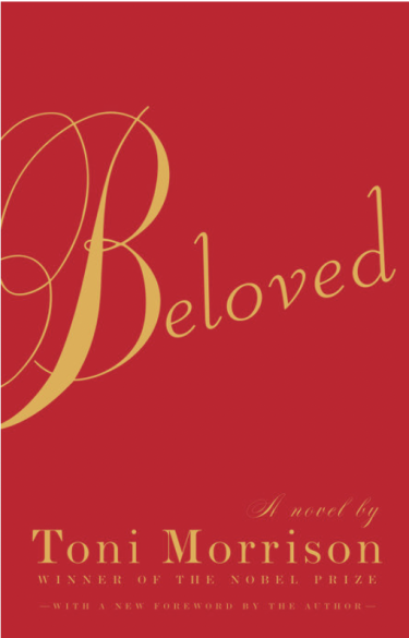 A plain red cover, with the word "Beloved" written in curly gold letters.